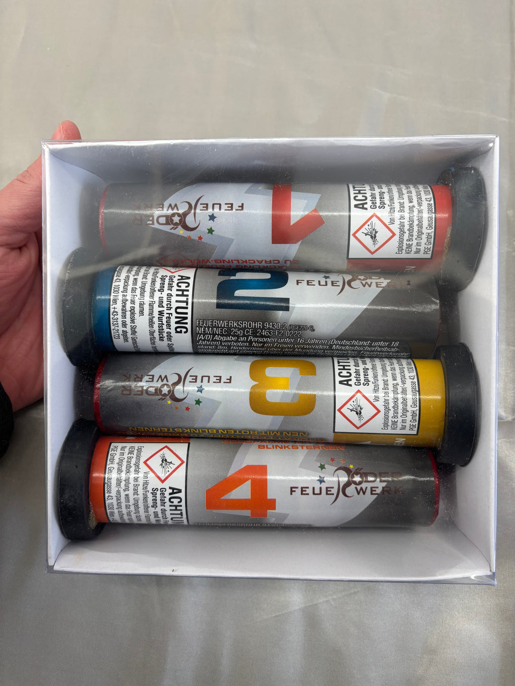 Mega Shot Bombenrohre 4er-Set von Röder Feuerwerk