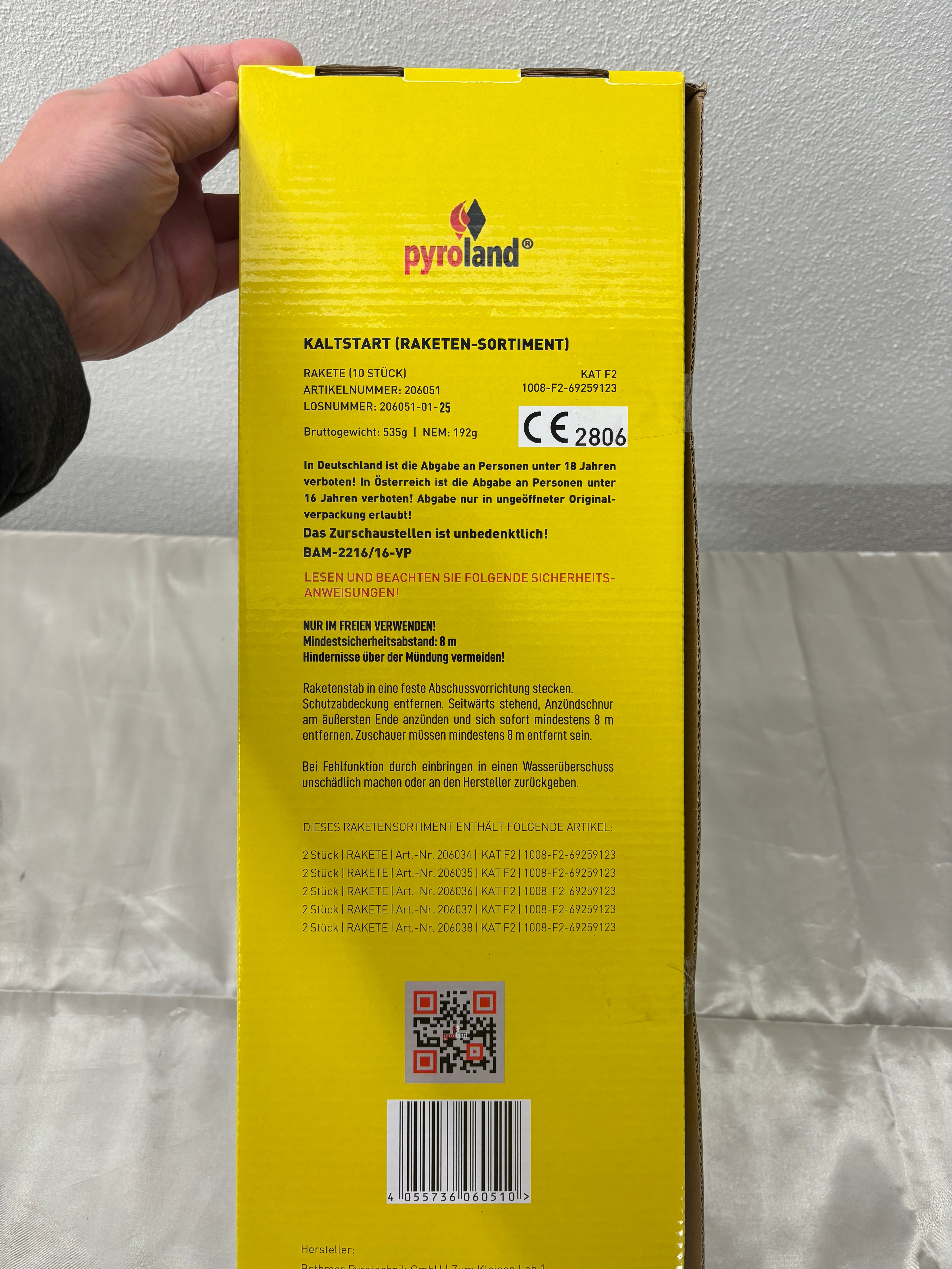 Kaltstart Raketensortiment