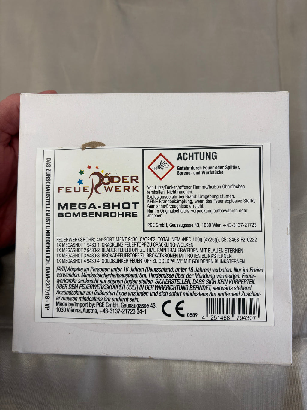 Mega Shot Bombenrohre 4er-Set von Röder Feuerwerk