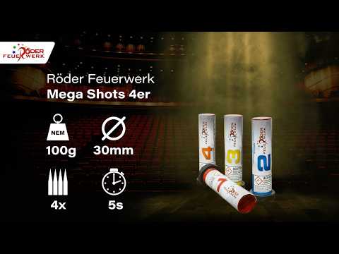 Mega Shot Bombenrohre 4er-Set von Röder Feuerwerk